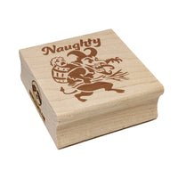 Naughty Impish Krampus Christmas Monster Demon Devil Square Rubber Stamp for Stamping Crafting