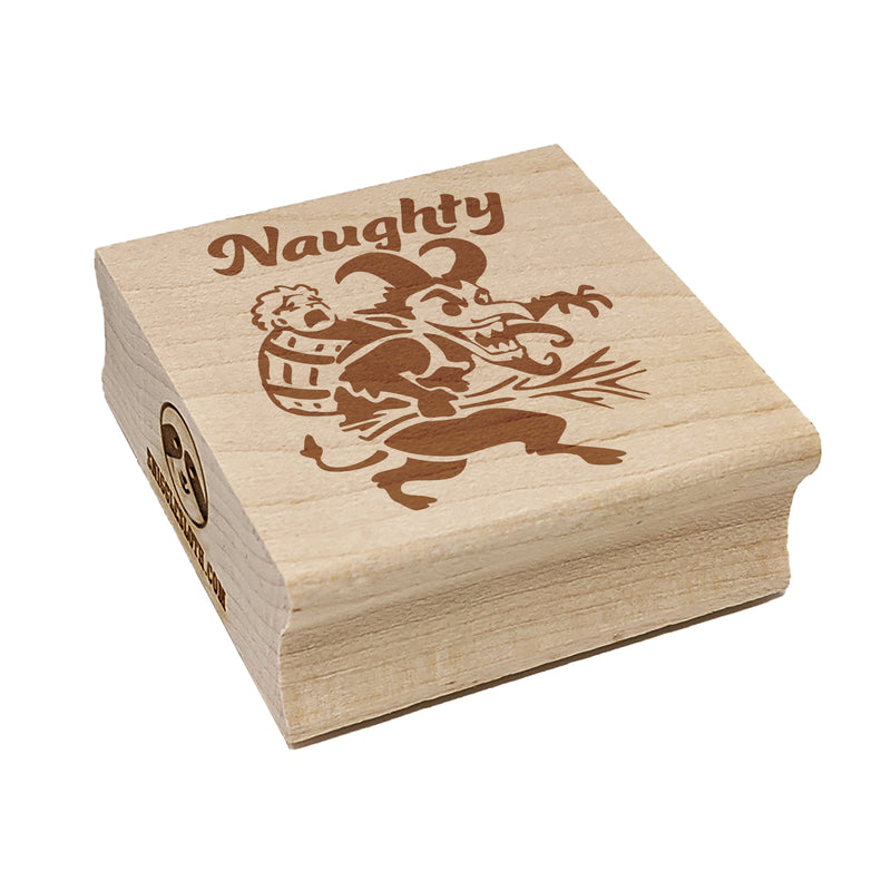 Naughty Impish Krampus Christmas Monster Demon Devil Square Rubber Stamp for Stamping Crafting