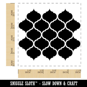 Quatrefoil Pattern Square Rubber Stamp for Stamping Crafting