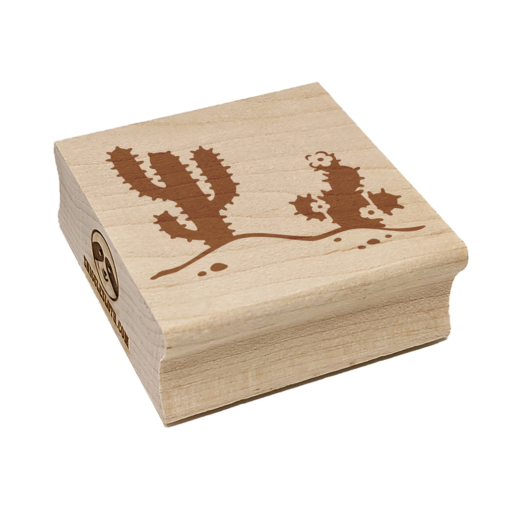 Saguaro Cactus Succulent Desert Southwest Square Rubber Stamp for Stamping Crafting