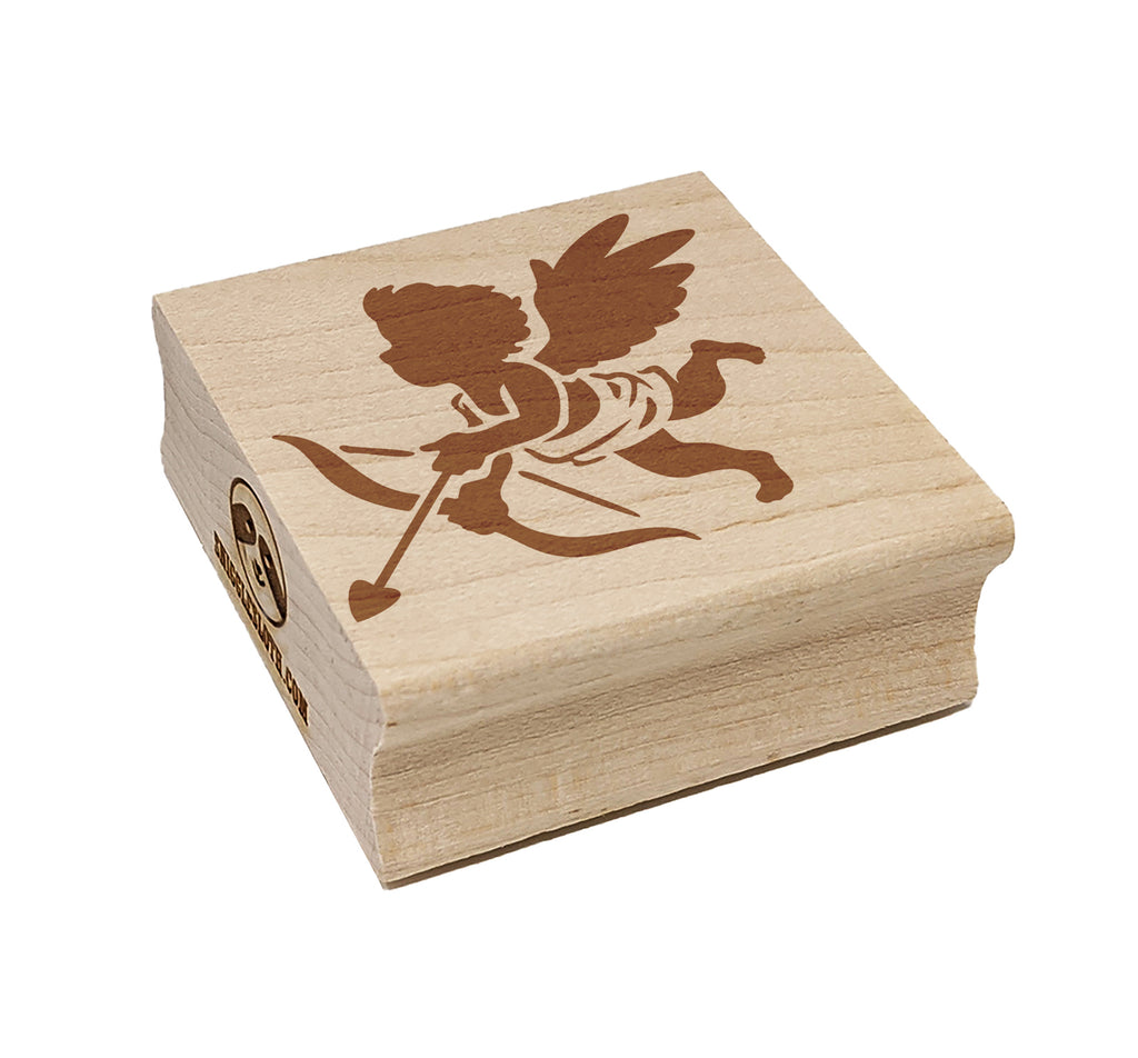 Valentine Cherub Cupid with Bow and Arrow Square Rubber Stamp for Stamping Crafting