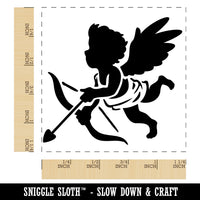 Valentine Cherub Cupid with Bow and Arrow Square Rubber Stamp for Stamping Crafting