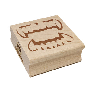 Vampire Teeth Fangs Jaws Mouth Halloween Square Rubber Stamp for Stamping Crafting