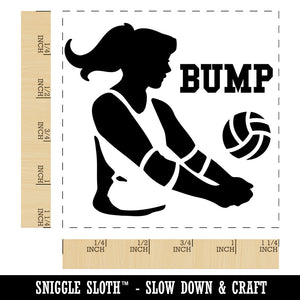 Volleyball Woman Bump Sports Move Square Rubber Stamp for Stamping Crafting