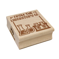 From the Laboratory of Science Scientist Chemistry Square Rubber Stamp for Stamping Crafting