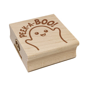 Halloween Peek A Boo Peeking Ghost Square Rubber Stamp for Stamping Crafting