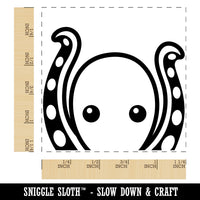 Peeking Octopus Square Rubber Stamp for Stamping Crafting