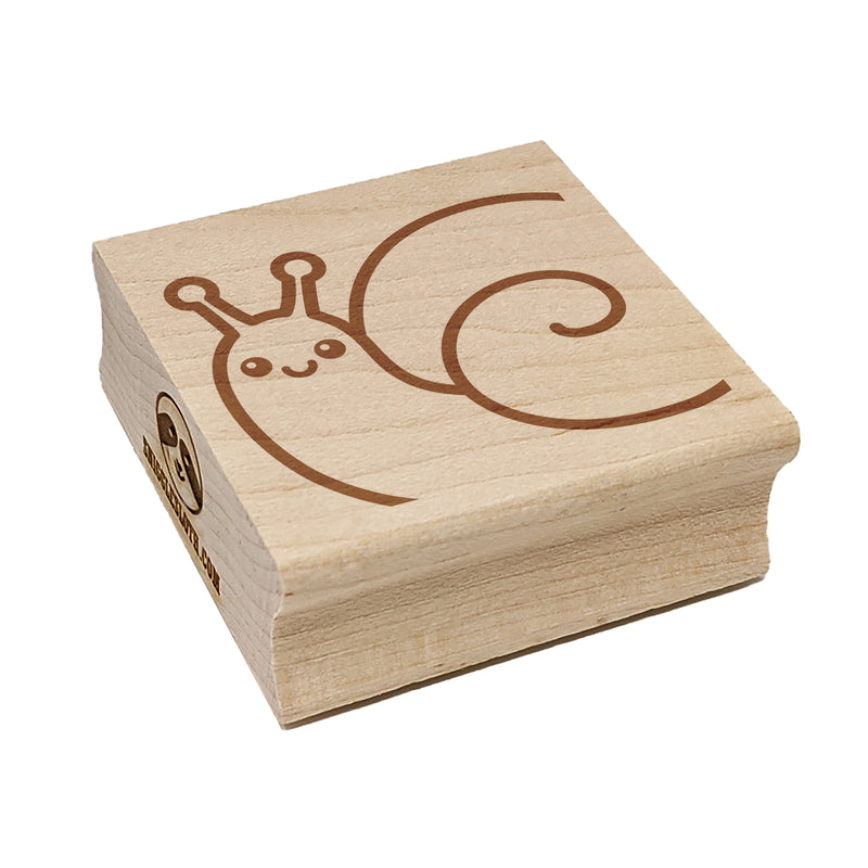 Peeking Snail Square Rubber Stamp for Stamping Crafting