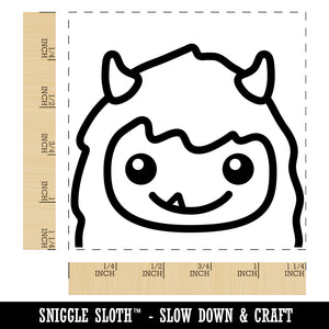 Peeking Yeti Abominable Snowman Square Rubber Stamp for Stamping Crafting