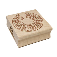 Round Journal Calendar Square Rubber Stamp for Stamping Crafting