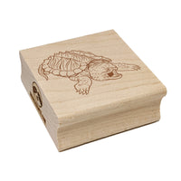 Alligator Snapping Turtle Square Rubber Stamp for Stamping Crafting