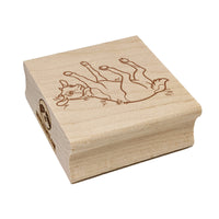 Fainting Goat Square Rubber Stamp for Stamping Crafting