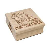 Let's Party Pinata Funny Square Rubber Stamp for Stamping Crafting