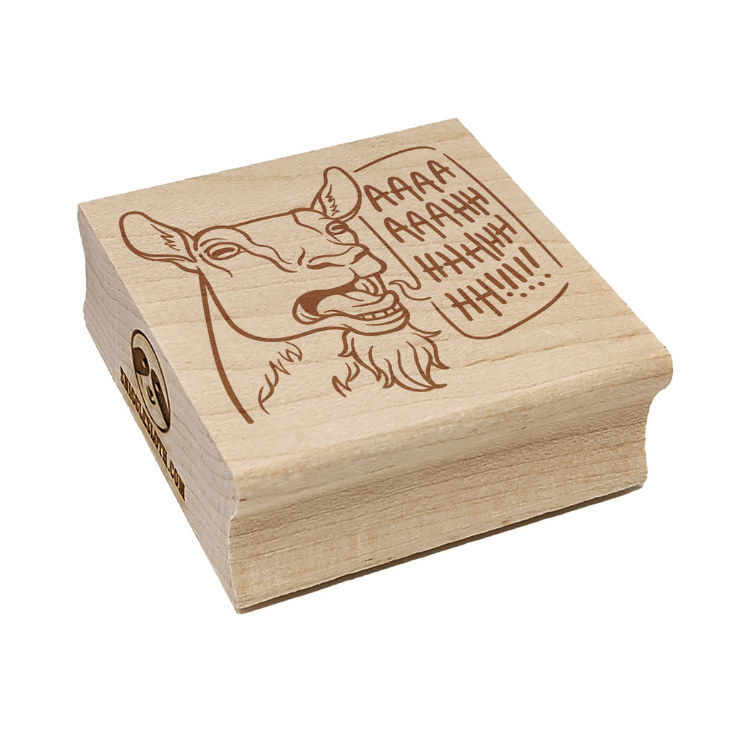 Screaming Goat Square Rubber Stamp for Stamping Crafting