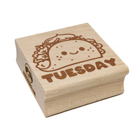 Happy Taco Tuesday Square Rubber Stamp for Stamping Crafting