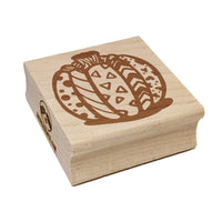 Patterned Pumpkin Fall Autumn Halloween Square Rubber Stamp for Stamping Crafting
