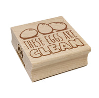 These Eggs are Clean Washed Chicken Duck Goose Quail Carton Square Rubber Stamp for Stamping Crafting