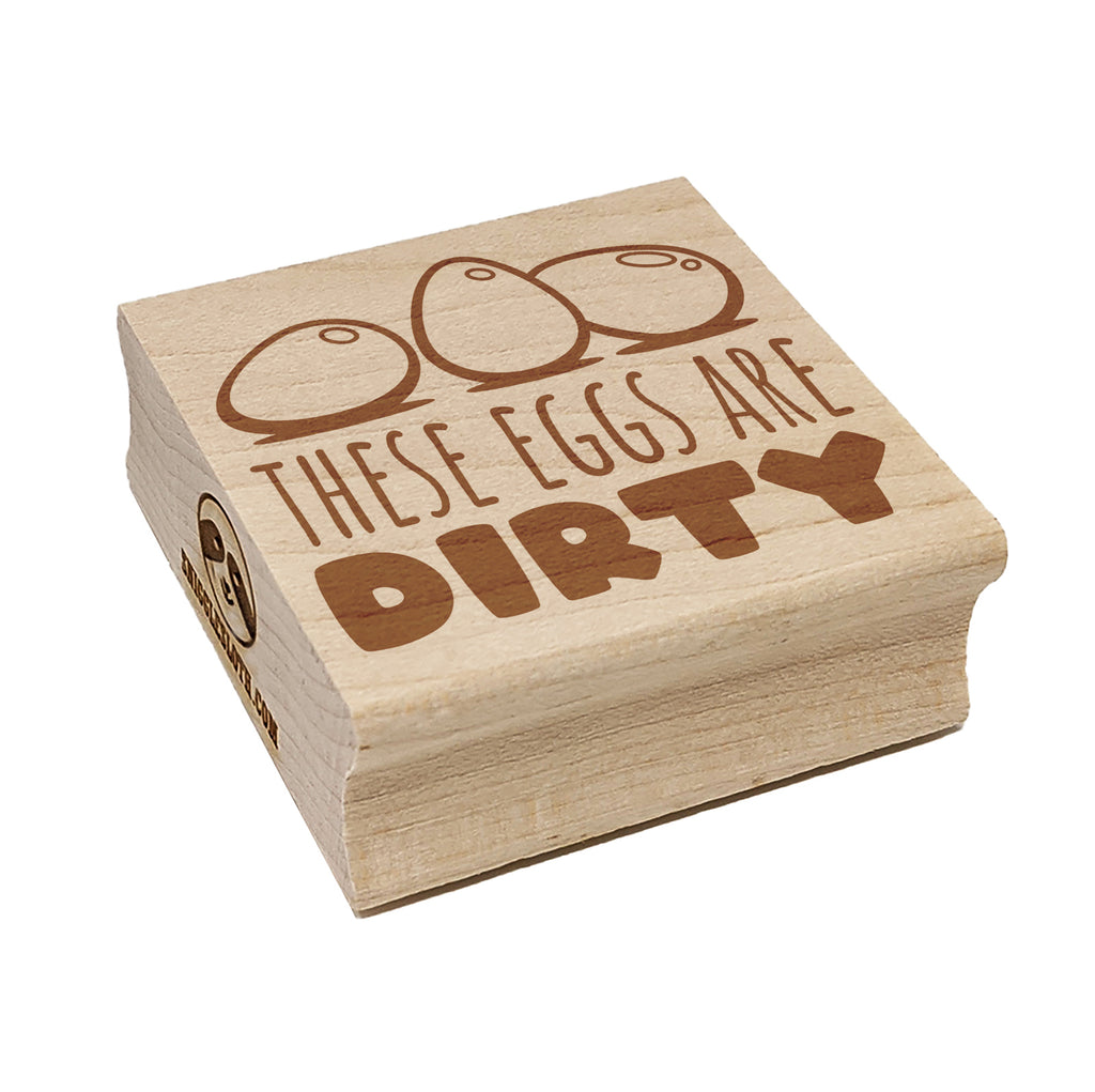 These Eggs are Dirty Unwashed Chicken Duck Goose Quail Carton Square Rubber Stamp for Stamping Crafting