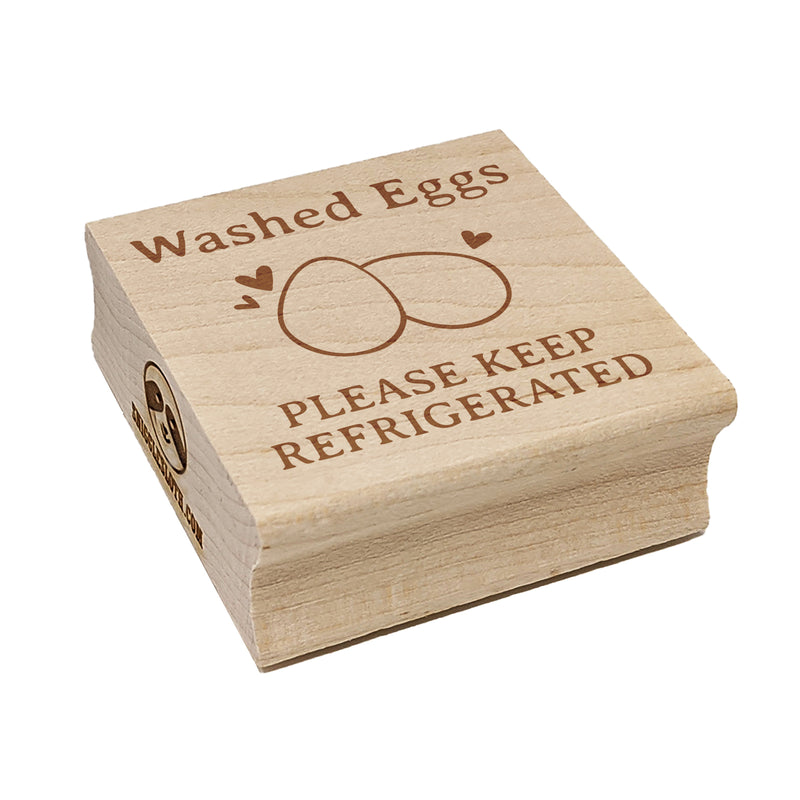 Washed Eggs Please Keep Refrigerated Carton Label Chicken Duck Goose Quail Square Rubber Stamp for Stamping Crafting