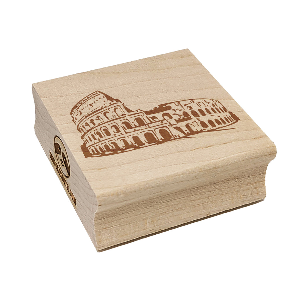 Roman Rome Colosseum Amphitheatre Italy Landmark Square Rubber Stamp for Stamping Crafting