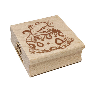 Baby Dinosaur Hatching From Egg Square Rubber Stamp for Stamping Crafting