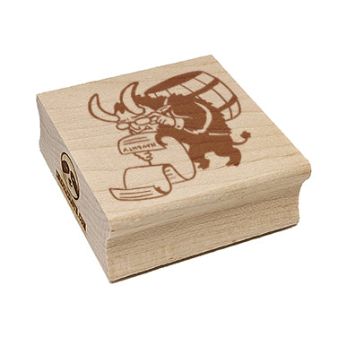 Krampus Checking Christmas Naughty List Square Rubber Stamp for Stamping Crafting