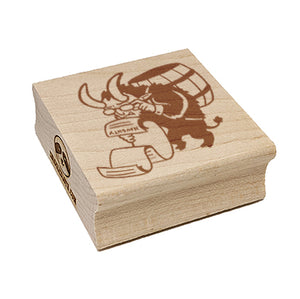 Krampus Checking Christmas Naughty List Square Rubber Stamp for Stamping Crafting