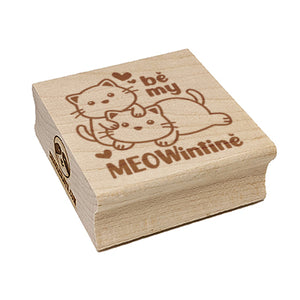 Be My Meowintine Valentine Valentine's Day Square Rubber Stamp for Stamping Crafting