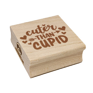 Cuter Than Cupid Valentine's Day Square Rubber Stamp for Stamping Crafting