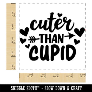 Cuter Than Cupid Valentine's Day Square Rubber Stamp for Stamping Crafting