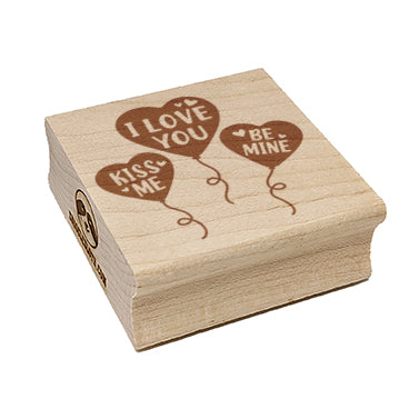 Love Balloons Valentine's Day Square Rubber Stamp for Stamping Crafting