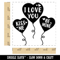 Love Balloons Valentine's Day Square Rubber Stamp for Stamping Crafting