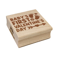 Baby's First Valentine's Day Square Rubber Stamp for Stamping Crafting