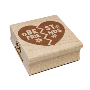 Best Friends Heart Valentine's Day Square Rubber Stamp for Stamping Crafting