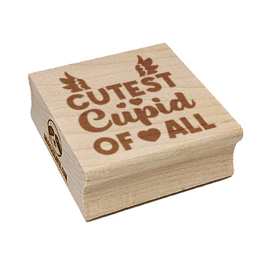 Cutest Cupid of All Valentine's Day Square Rubber Stamp for Stamping Crafting