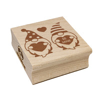 Pair of Valentine Gnomes Valentine's Day Square Rubber Stamp for Stamping Crafting