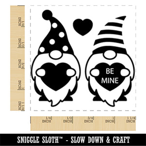 Pair of Valentine Gnomes Valentine's Day Square Rubber Stamp for Stamping Crafting