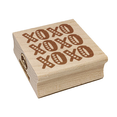 XOXO Hearts Hugs Kisses Valentine's Day Love Square Rubber Stamp for Stamping Crafting