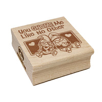 You Gnome Know Me Like No Other Love Valentine's Day Square Rubber Stamp for Stamping Crafting