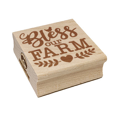 Bless Our Farm Square Rubber Stamp for Stamping Crafting