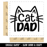 Cat Dad Square Rubber Stamp for Stamping Crafting