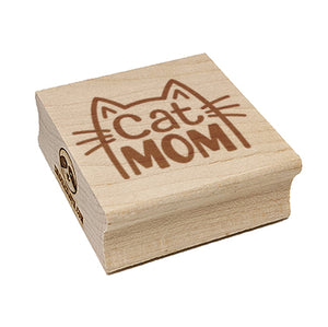 Cat Mom Square Rubber Stamp for Stamping Crafting