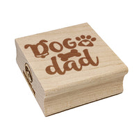 Dog Dad Paw Print Square Rubber Stamp for Stamping Crafting