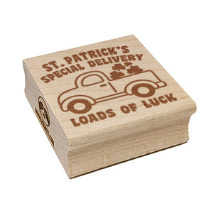 Special Delivery Truck St. Patrick's Day Square Rubber Stamp for Stamping Crafting