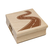 Winding Road Square Rubber Stamp for Stamping Crafting