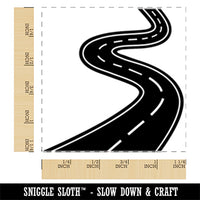 Winding Road Square Rubber Stamp for Stamping Crafting