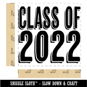 Class of 2022 Graduation Graduate Drop Shadow Square Rubber Stamp for Stamping Crafting