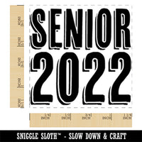 Senior 2022 Graduation Graduate Drop Shadow Square Rubber Stamp for Stamping Crafting