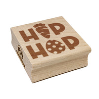 Bunny Hip Hop Carrot and Easter Egg Square Rubber Stamp for Stamping Crafting