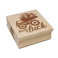 Loads of Luck Construction Truck St. Patrick's Day Square Rubber Stamp for Stamping Crafting